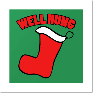 Well hung funny Christmas Shirt Posters and Art